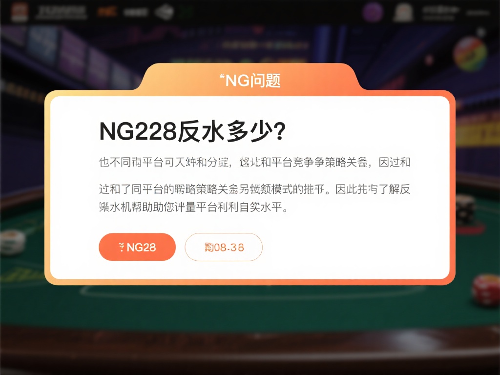 NG28平台详细反水比例攻略解析